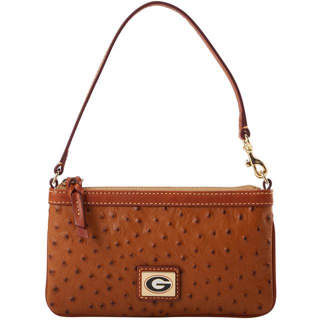 Dooney & Bourke Womens Collegiate University of Georgia Large Slim Coated Cotton Wristlet in Caramel Product Image