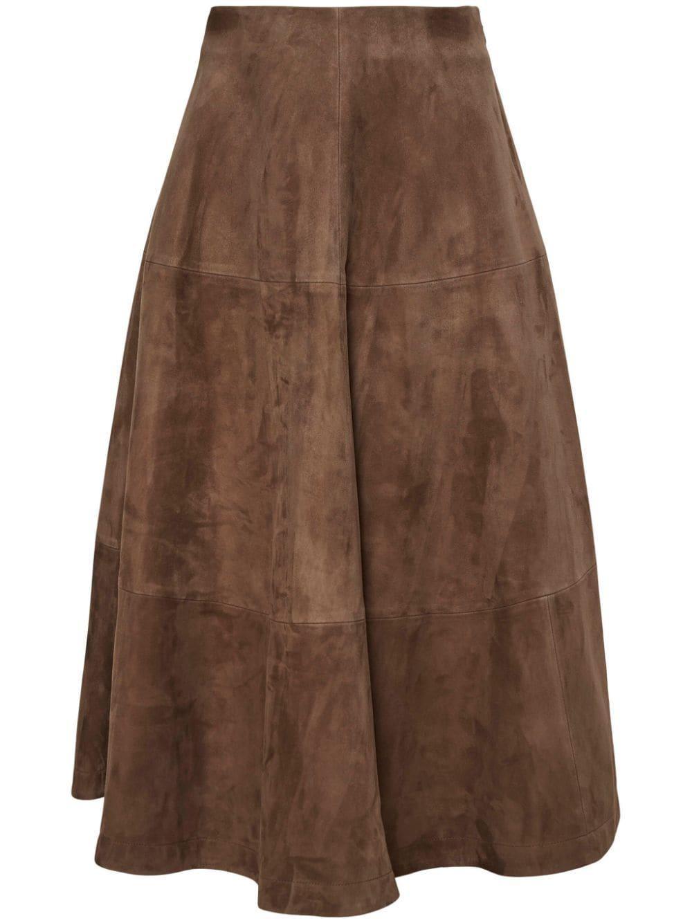 Varda suede midi skirt Product Image