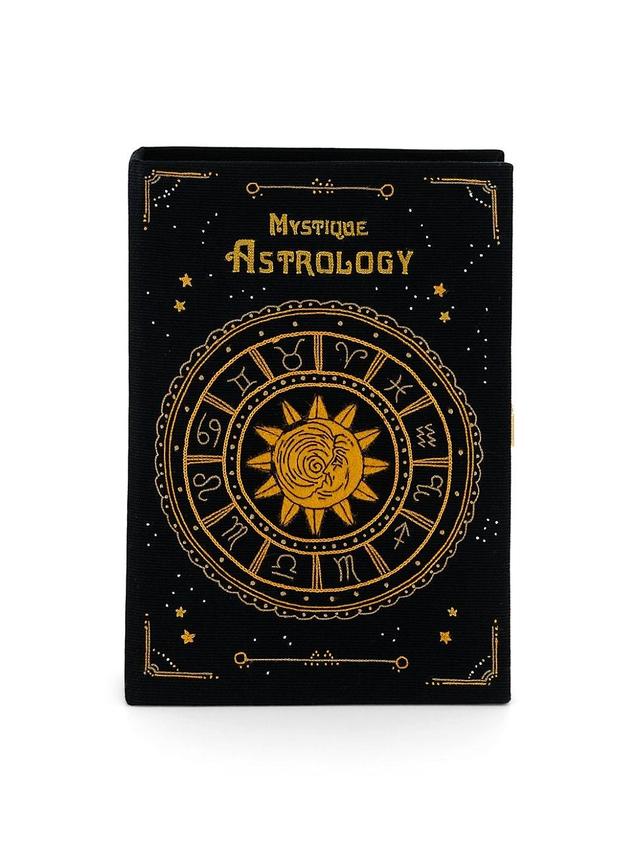 Womens Mystique Astrology Embroidered Book Clutch Product Image