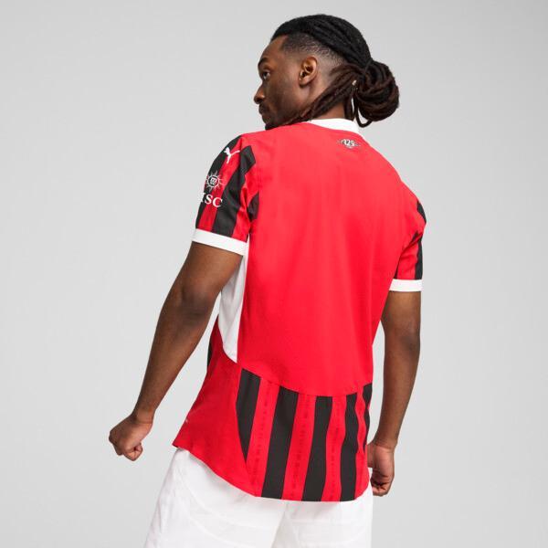 PUMA AC Milan 24/25 Men's Authentic Home Soccer Jersey in For All Time Red/Black Product Image