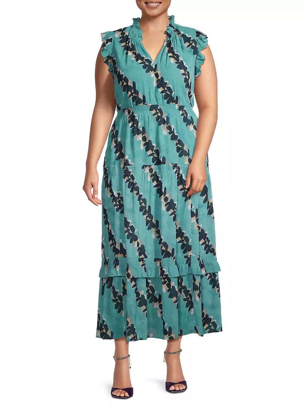 Rolling Reef Ruffled Maxi Dress Product Image