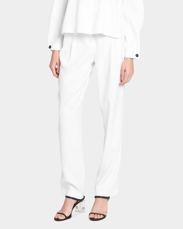 Silk Relaxed-Fit Pleated Trousers Product Image