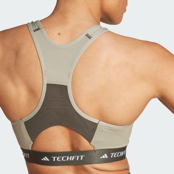 Techfit Medium-Support High-Neck Colorblock Bra Product Image