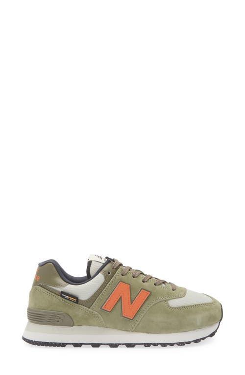 NEW BALANCE 574 In Green/orange/black Product Image