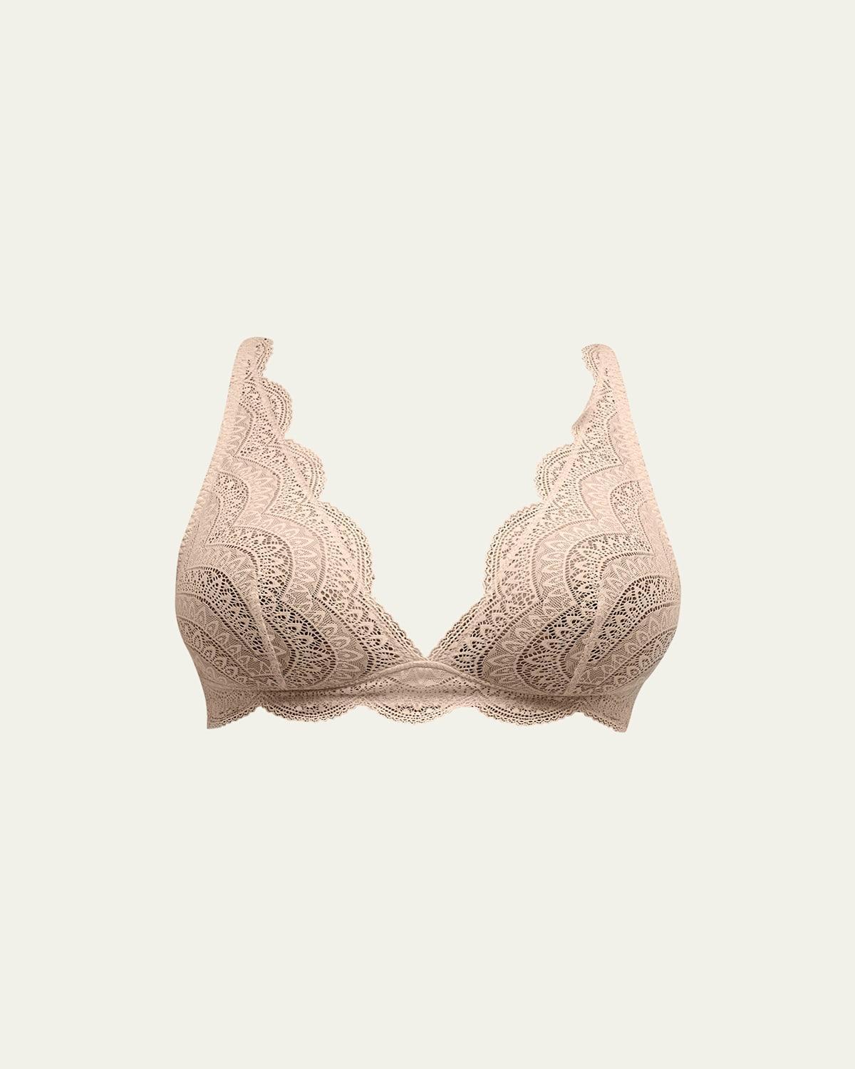 Womens Karma Scalloped Lace Triangle Bra Product Image