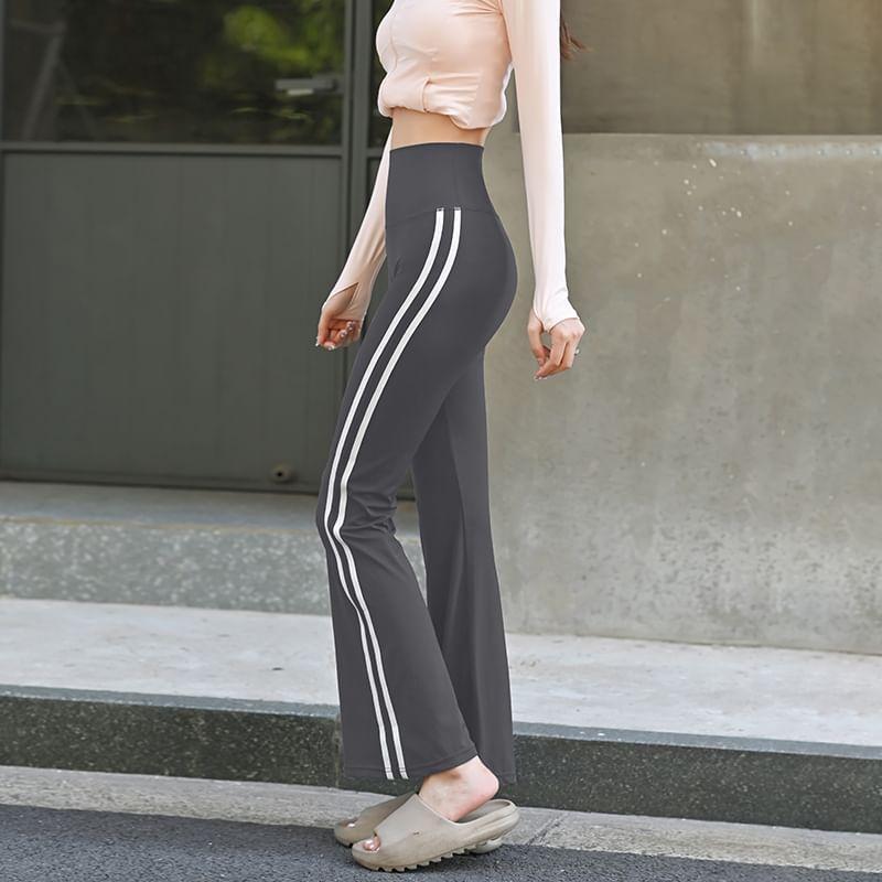 High Waist Two Tone Bootcut Yoga Pants Product Image