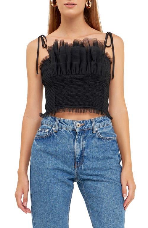 Endless Rose Tulle Crop Tank Top Product Image