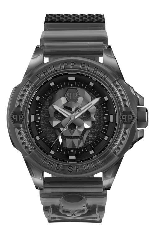 Philipp Plein Mens The $kull Transparent Silicone Strap Watch 45mm Product Image