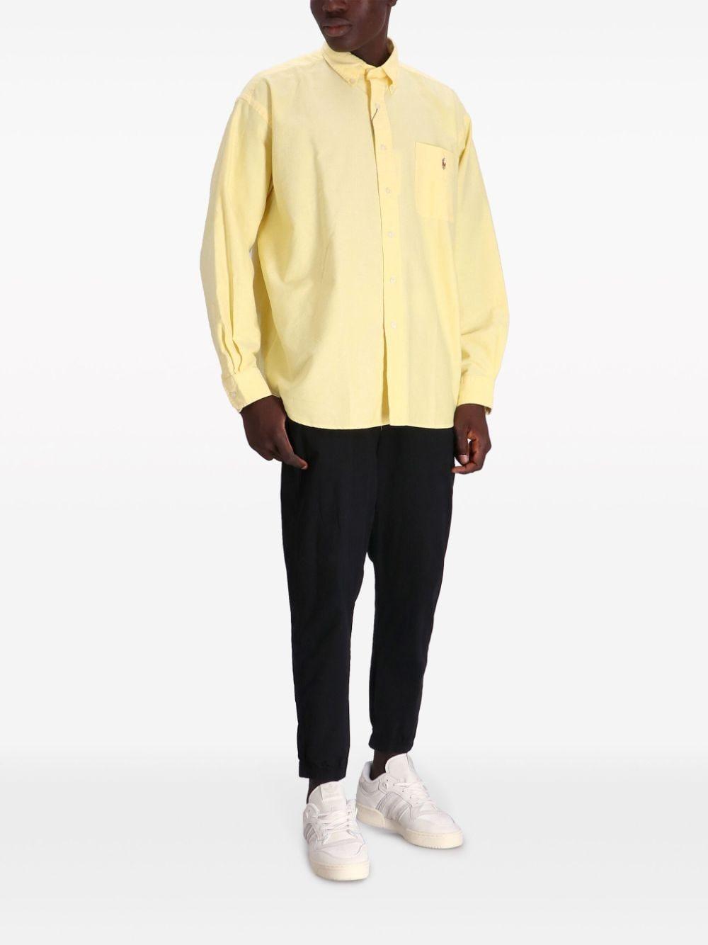 POLO RALPH LAUREN Polo Pony Cotton Shirt In Yellow Product Image