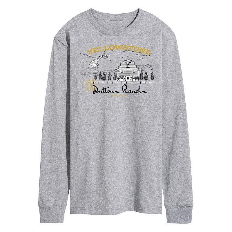 Mens Yellowstone Dutton Ranch Long Sleeve Med Grey Product Image