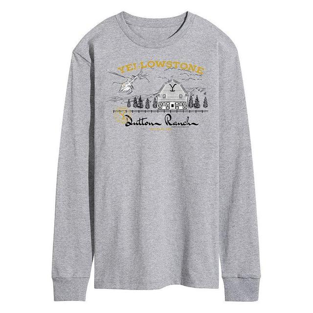 Mens Yellowstone Dutton Ranch Long Sleeve Med Grey Product Image