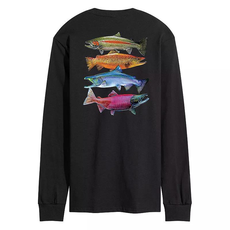 Mens Northwaters Fish Long Sleeve Graphic Tee Product Image