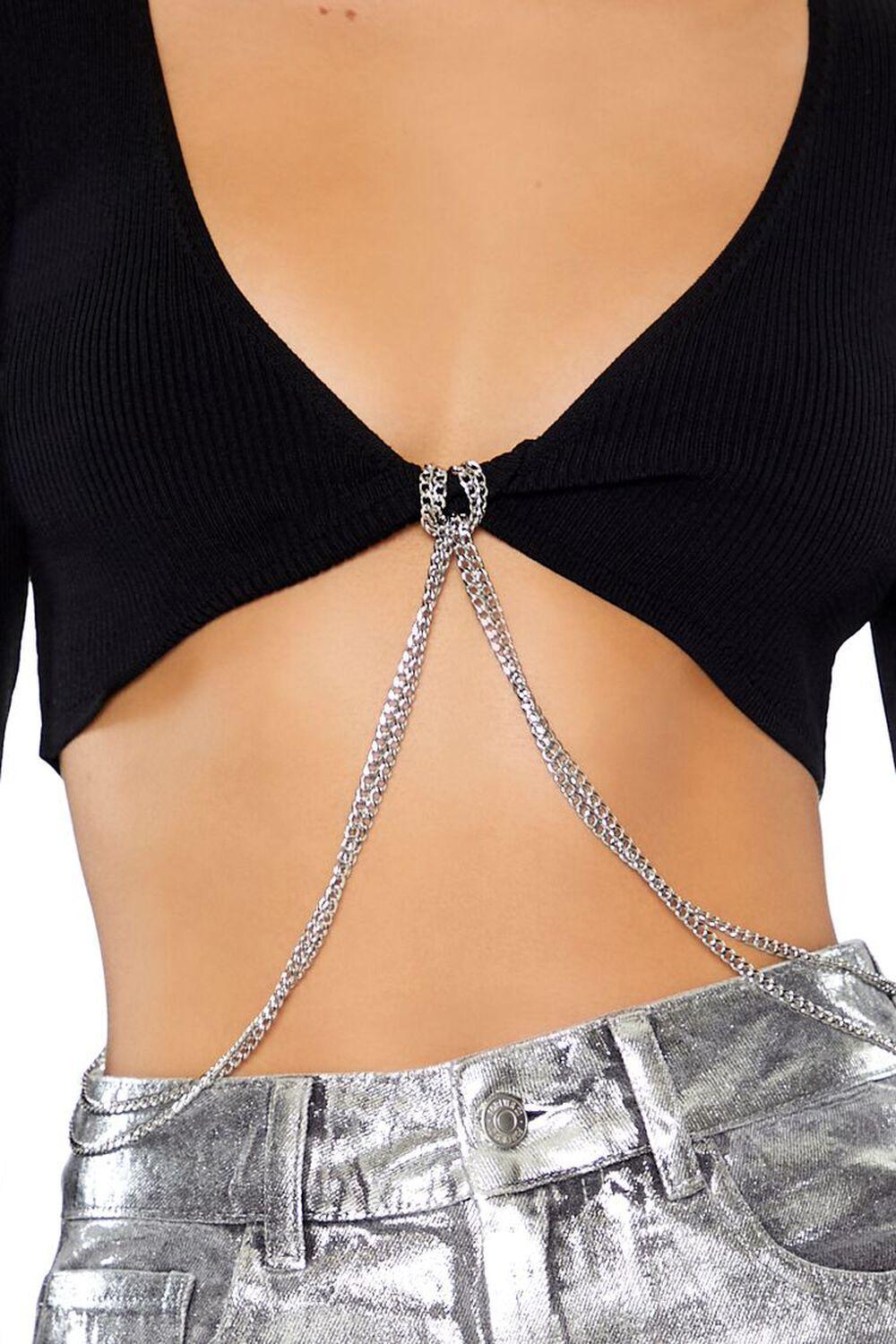 Sweater-Knit Chain Crop Top | Forever 21 Product Image