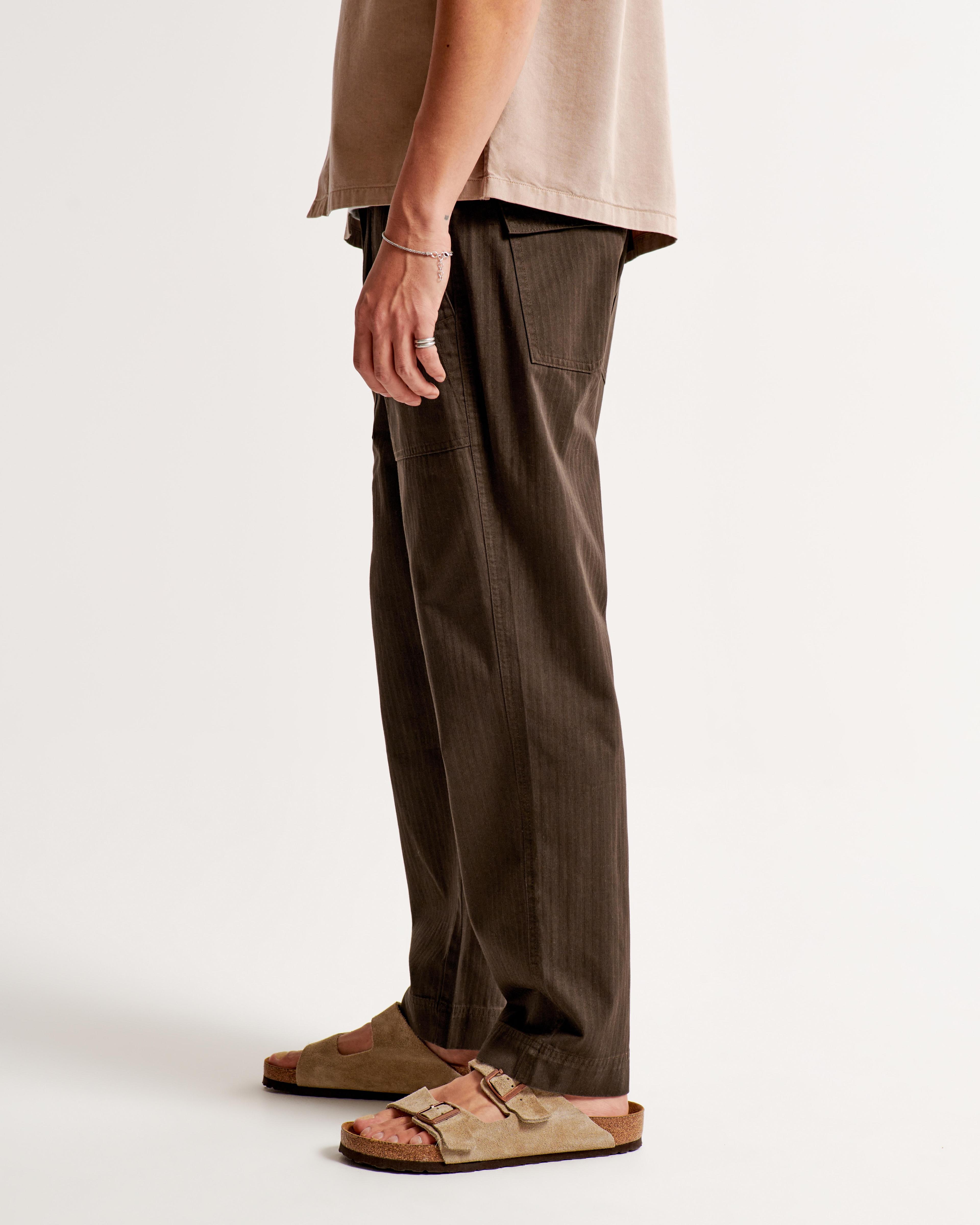 Fixed Waist Herringbone Pant Product Image