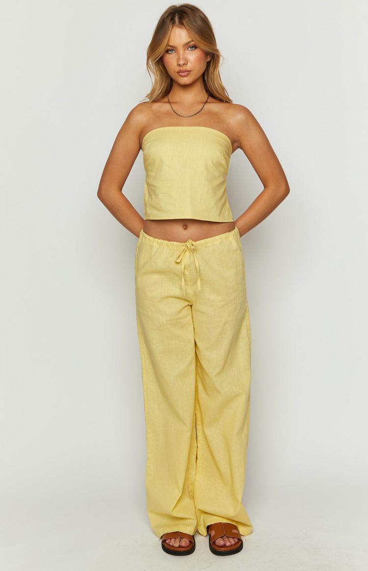 Ibiza Yellow Strapless Top Product Image