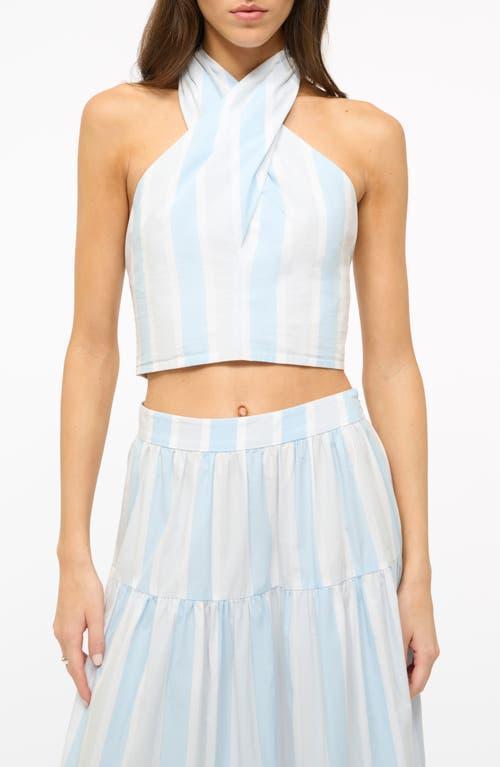 STAUD Kai Smocked Crop Halter Top Product Image