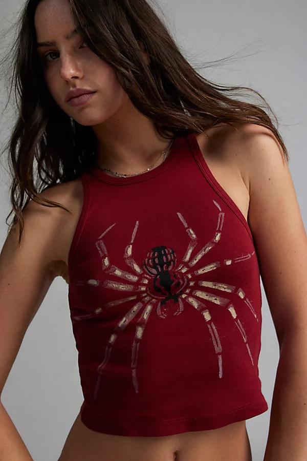 Gracie Spider Graphic Crop Tank Top Womens at Urban Outfitters Product Image