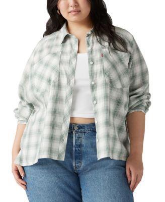 Plus Size Harrison Cotton Long-Sleeve Shirt Product Image