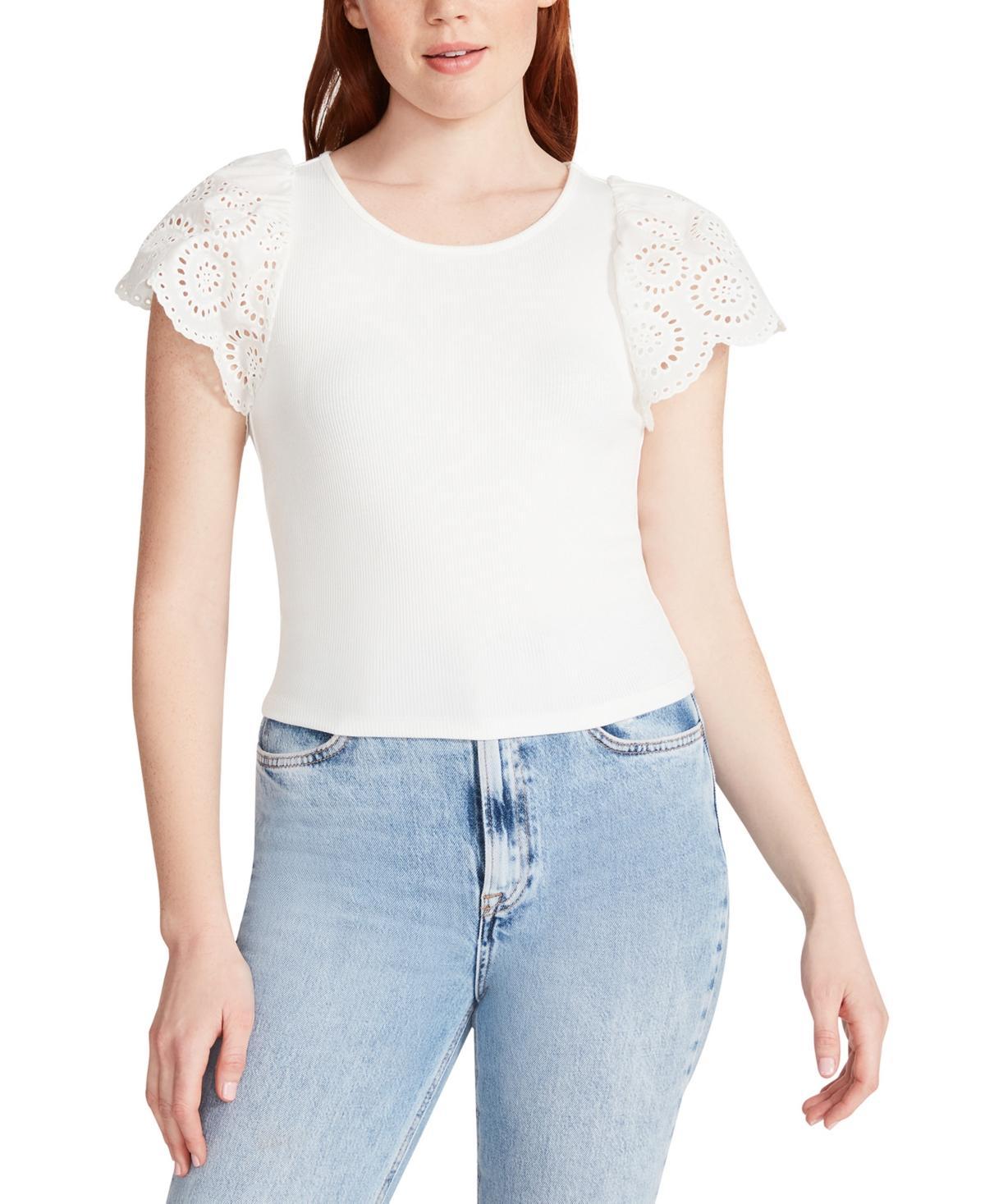 Steve Madden Olina Top in White. Product Image