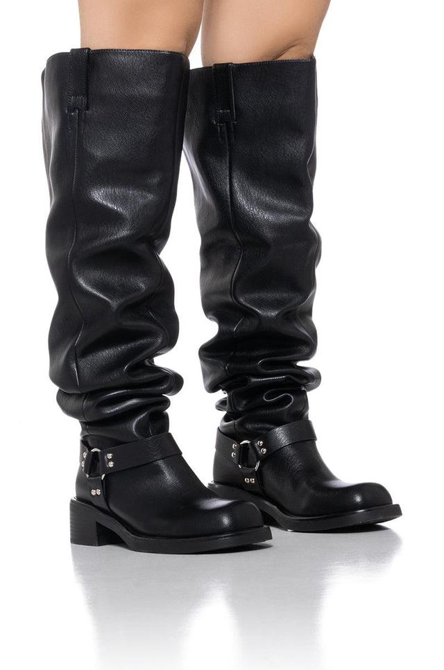 AZALEA WANG GLASTONBURY BLACK OVER THE KNEE BOOT Product Image