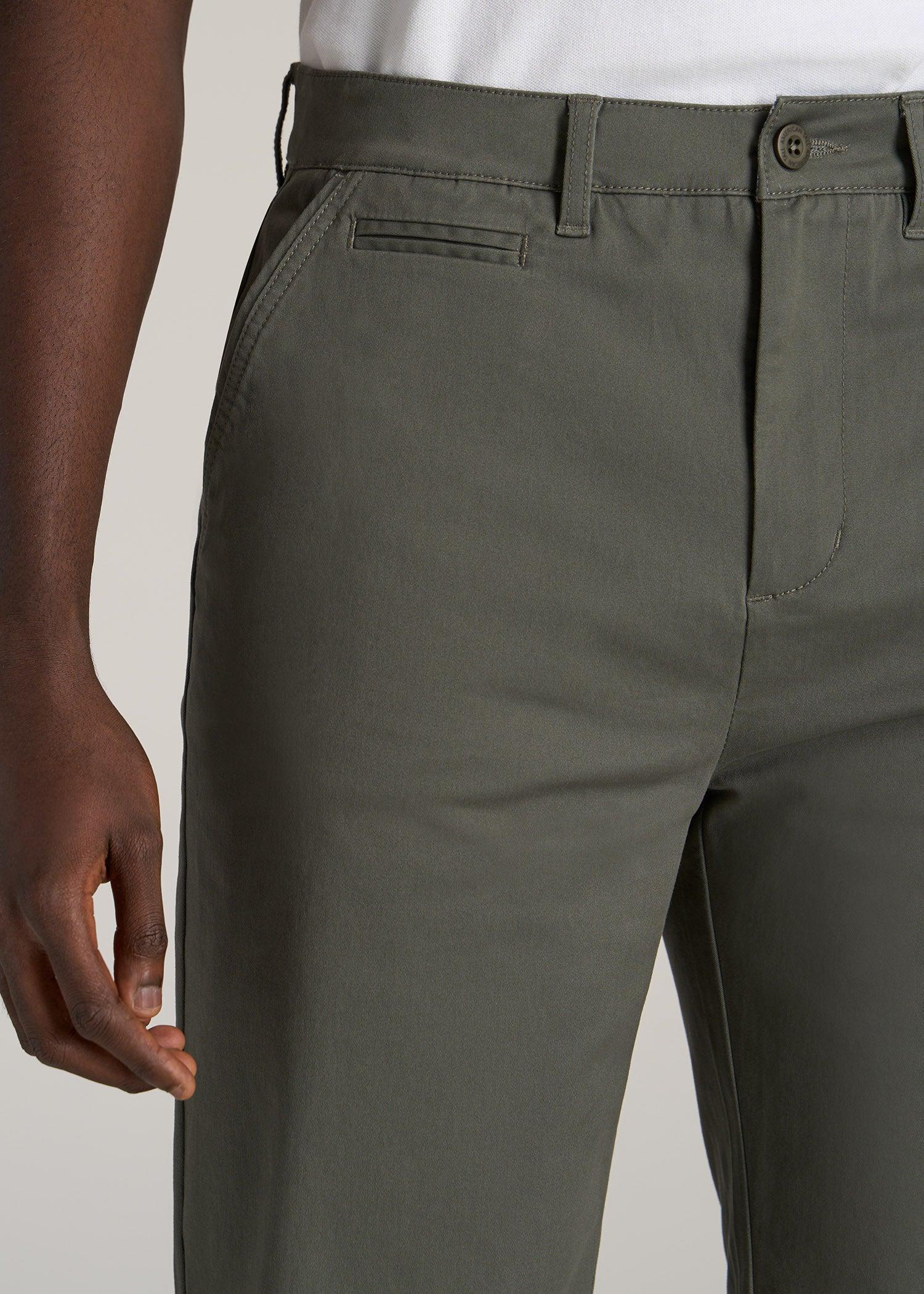 Chino Shorts for Tall Men in Spring Olive Male Product Image