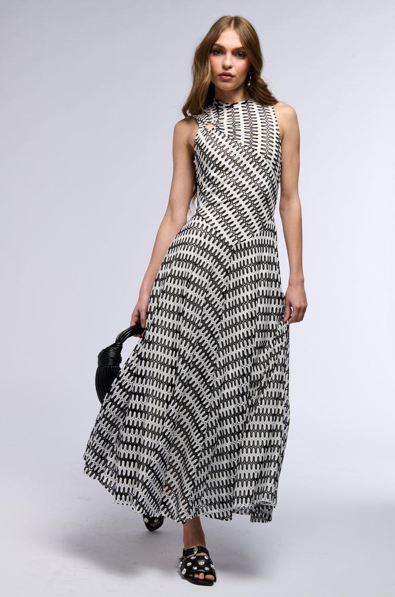 SWEET AND SOPHISTICATED CROCHET MAXI DRESS Product Image