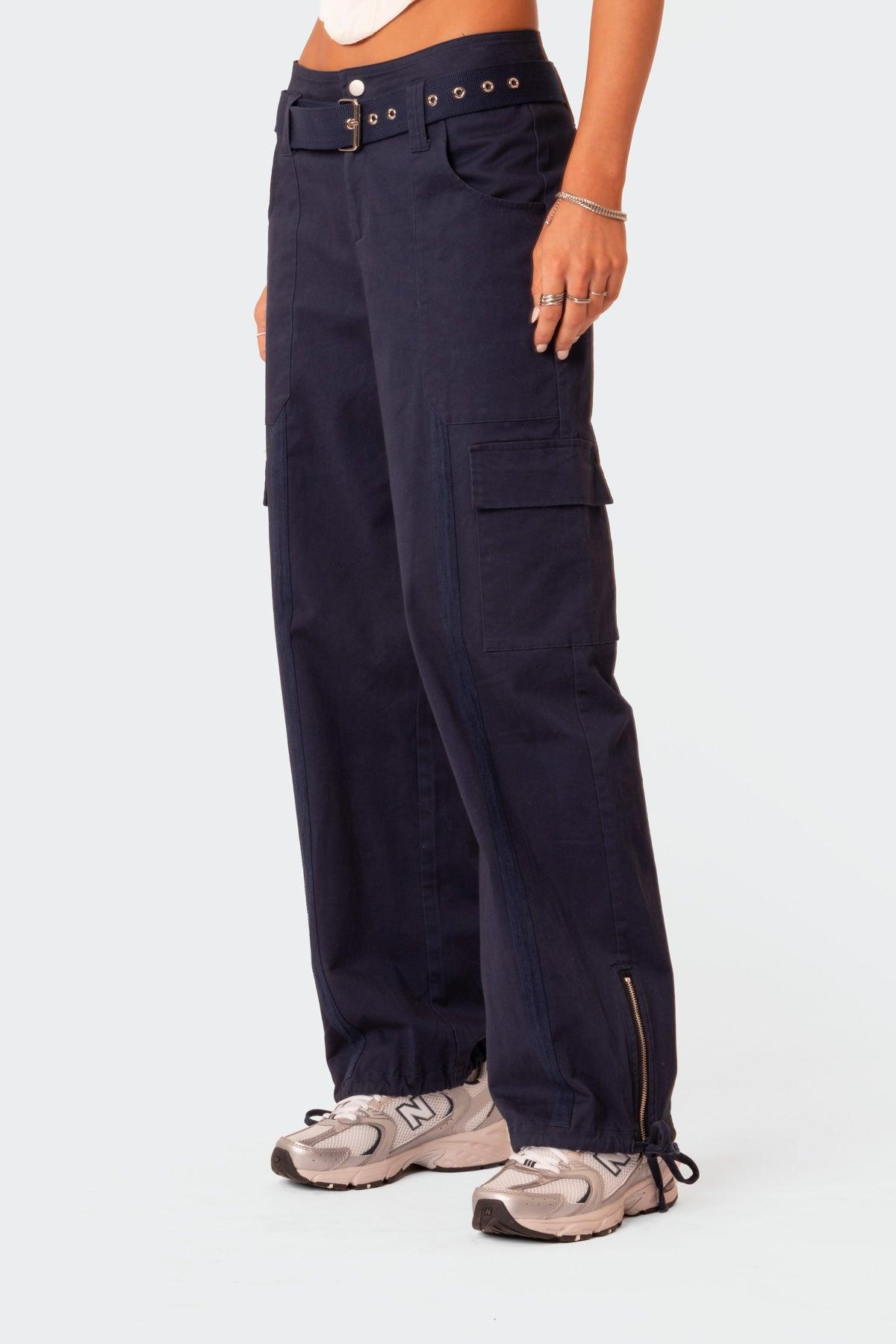 Manuel Low Rise Belted Cargo Pants Product Image