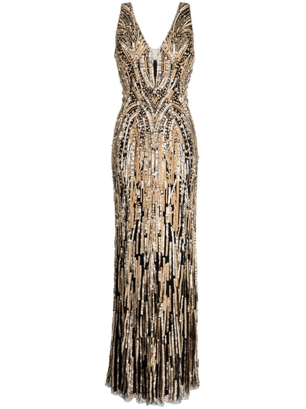 Raquel crystal-embellished long dress Product Image