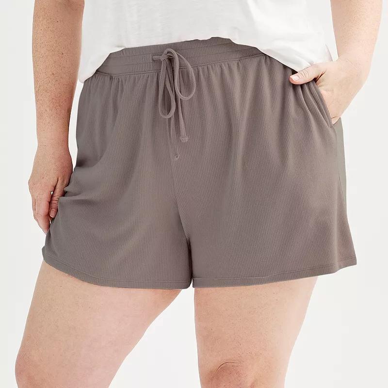 Plus Size Sonoma Goods For Life Sleep Shorts, Womens Product Image