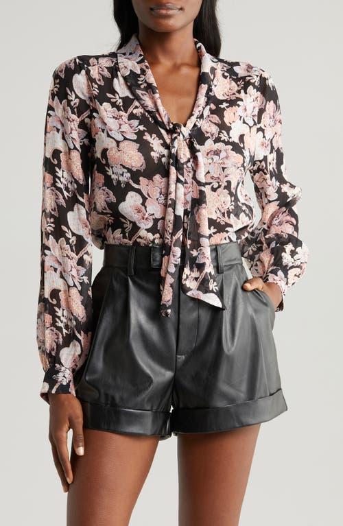 Kirstie Floral Tie-Neck Blouse Product Image