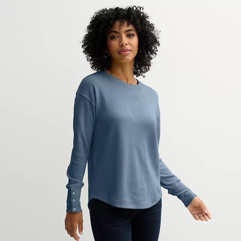 Womens Sonoma Goods For Life Cozy Waffle Pullover Top product image