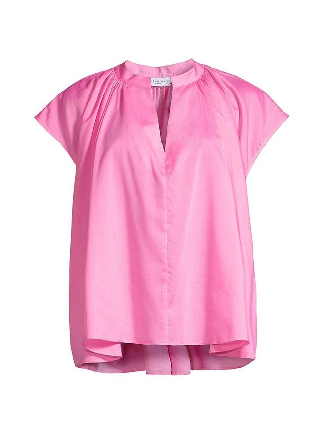 Womens Finch Cap-Sleeve Blouse Product Image