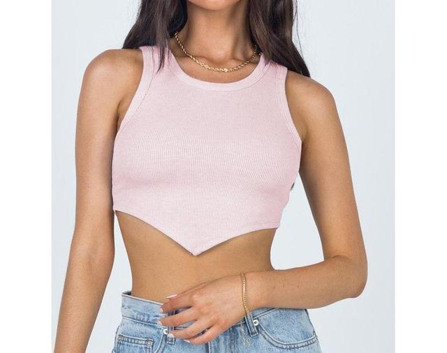 Sleeveless Plain Crop Sports Top Product Image