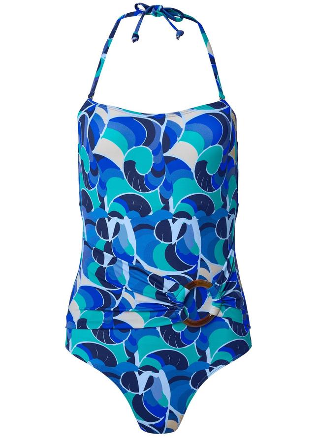 Bandeau Ring One-Piece - Blue Abalone Product Image