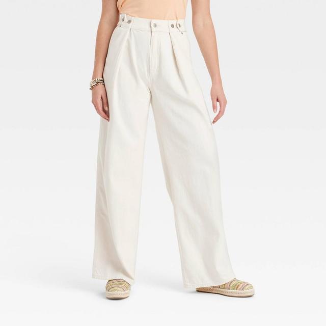 Womens High-Rise Two Way Trousers - Universal Thread Off-White 2 Product Image