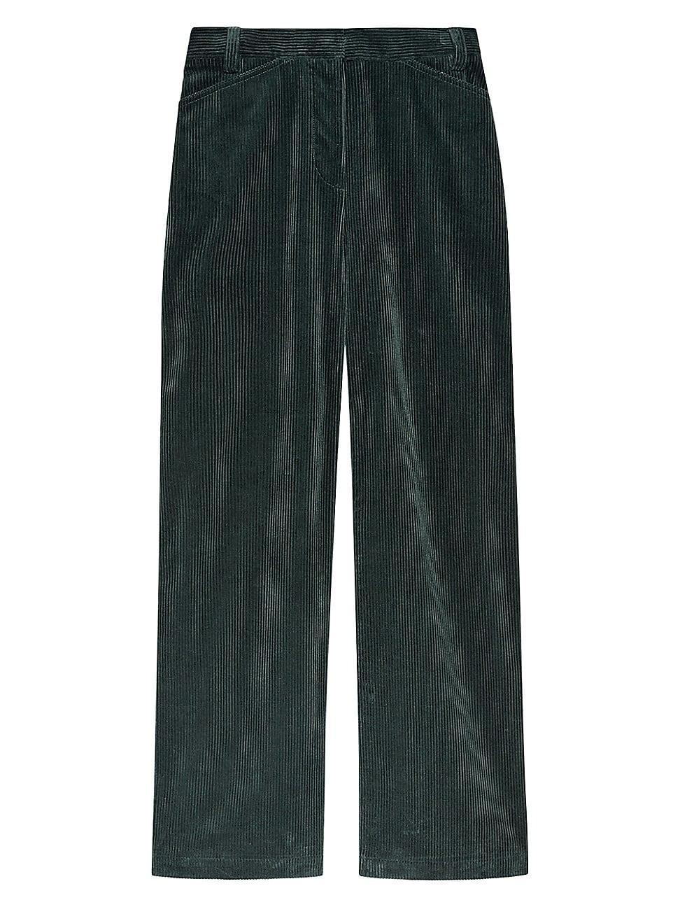 Womens Corduroy Wide-Leg Pants Product Image