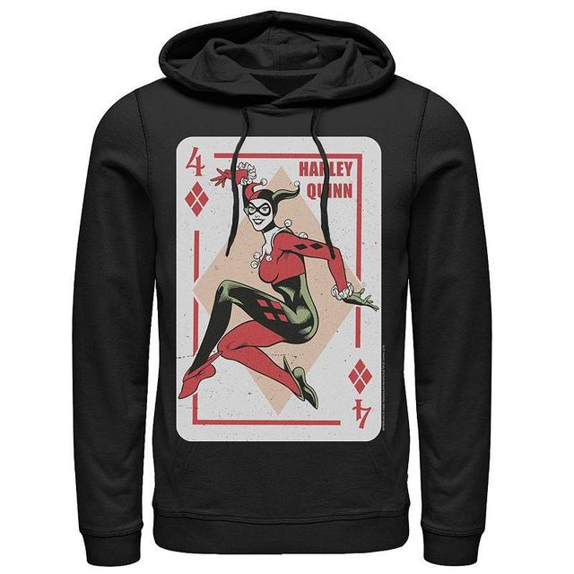 Mens DC Comics Harley Quinn Playing Card Hoodie Product Image