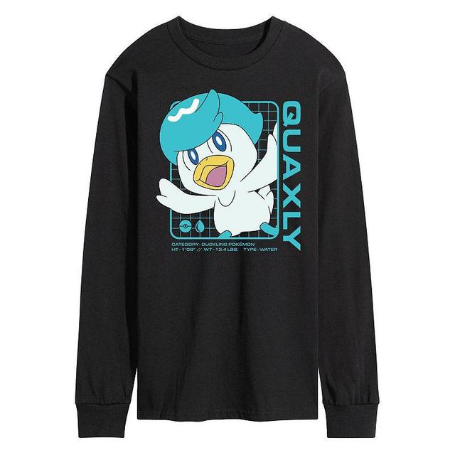 Mens Pokemon Quaxly Stats Long Sleeve Graphic Tee Product Image