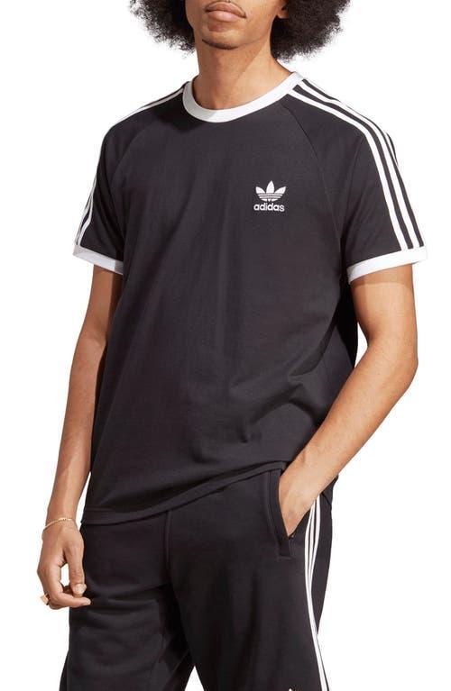 adidas Originals Mens 3 Stripes T-Shirt - White/Black Product Image