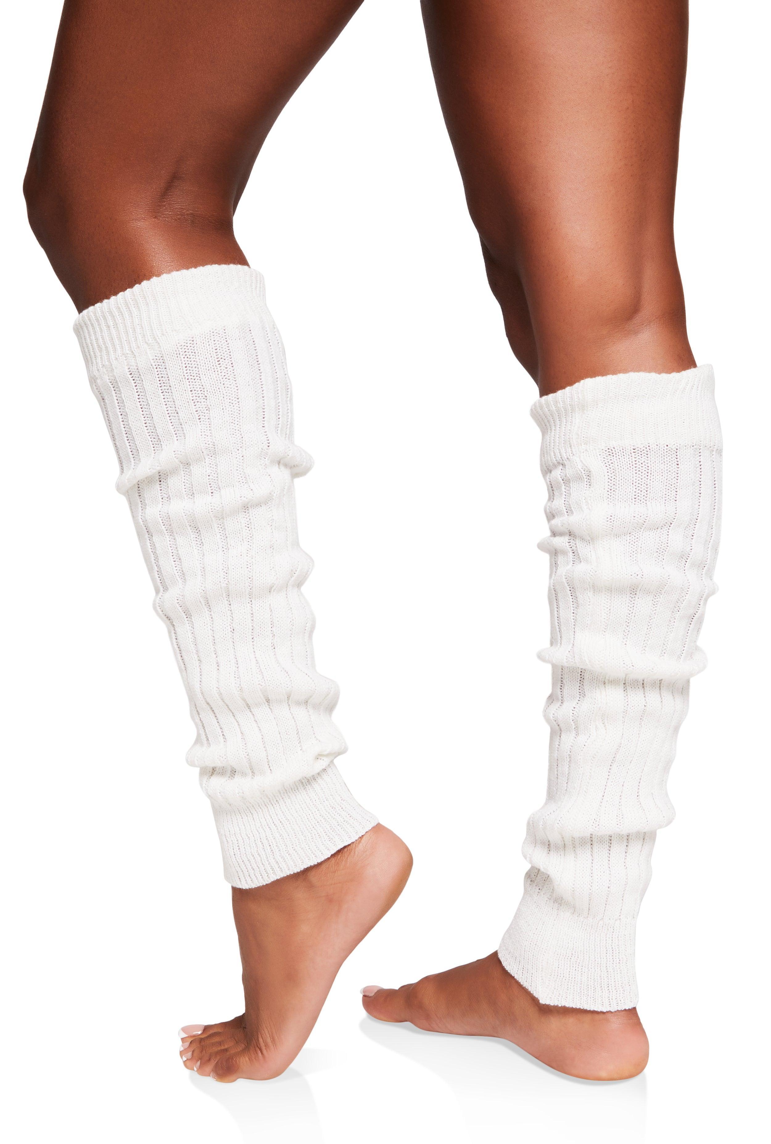 Womens Ribbed Knit Leg Warmers Product Image