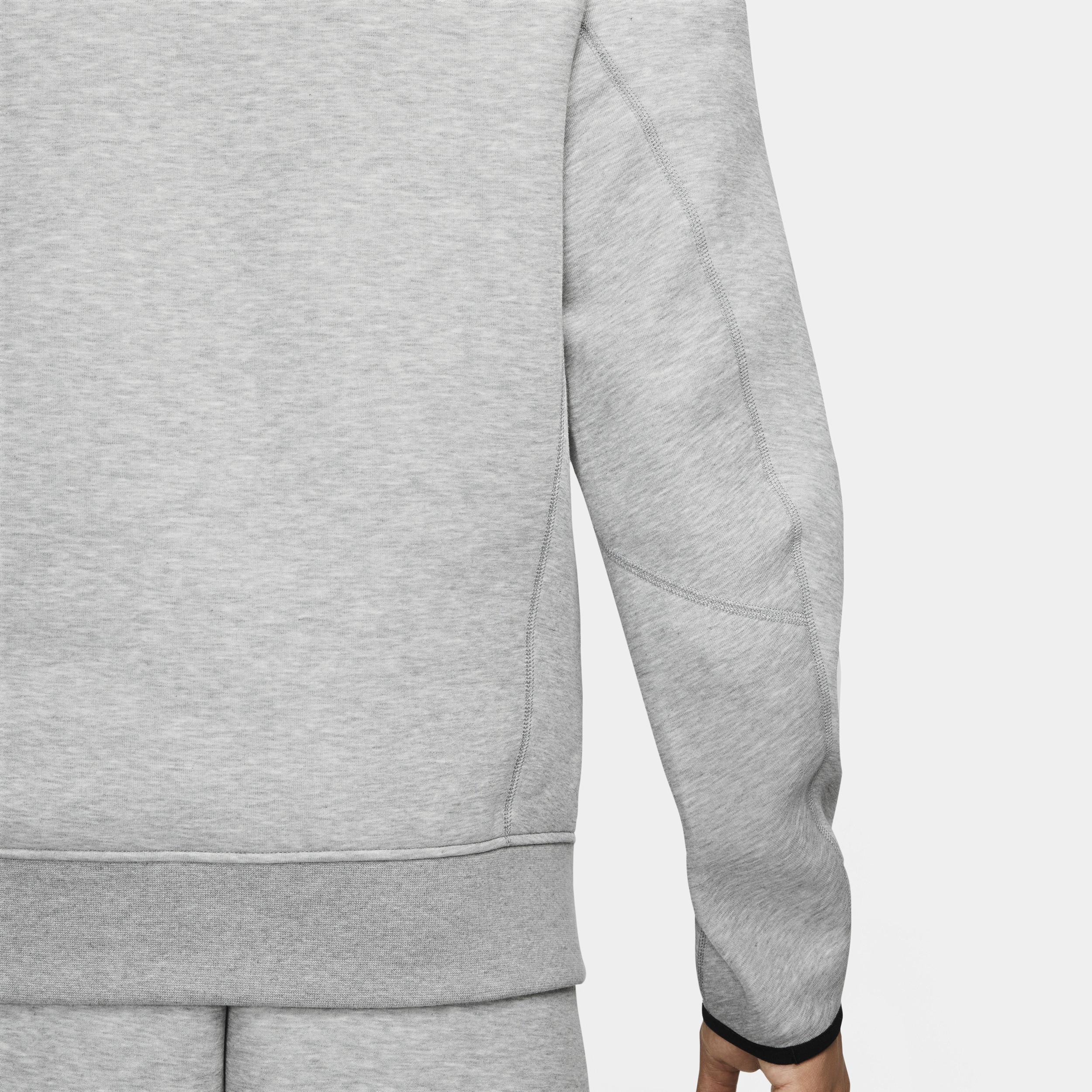 Nike Mens Sportswear Relaxed-Fit 1/2-Zip Tech Fleece Sweatshirt - Dk Grey Heather/(black) Product Image