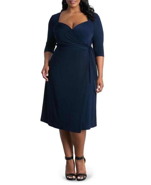 Kiyonna Sweetheart Neck Wrap Dress Product Image