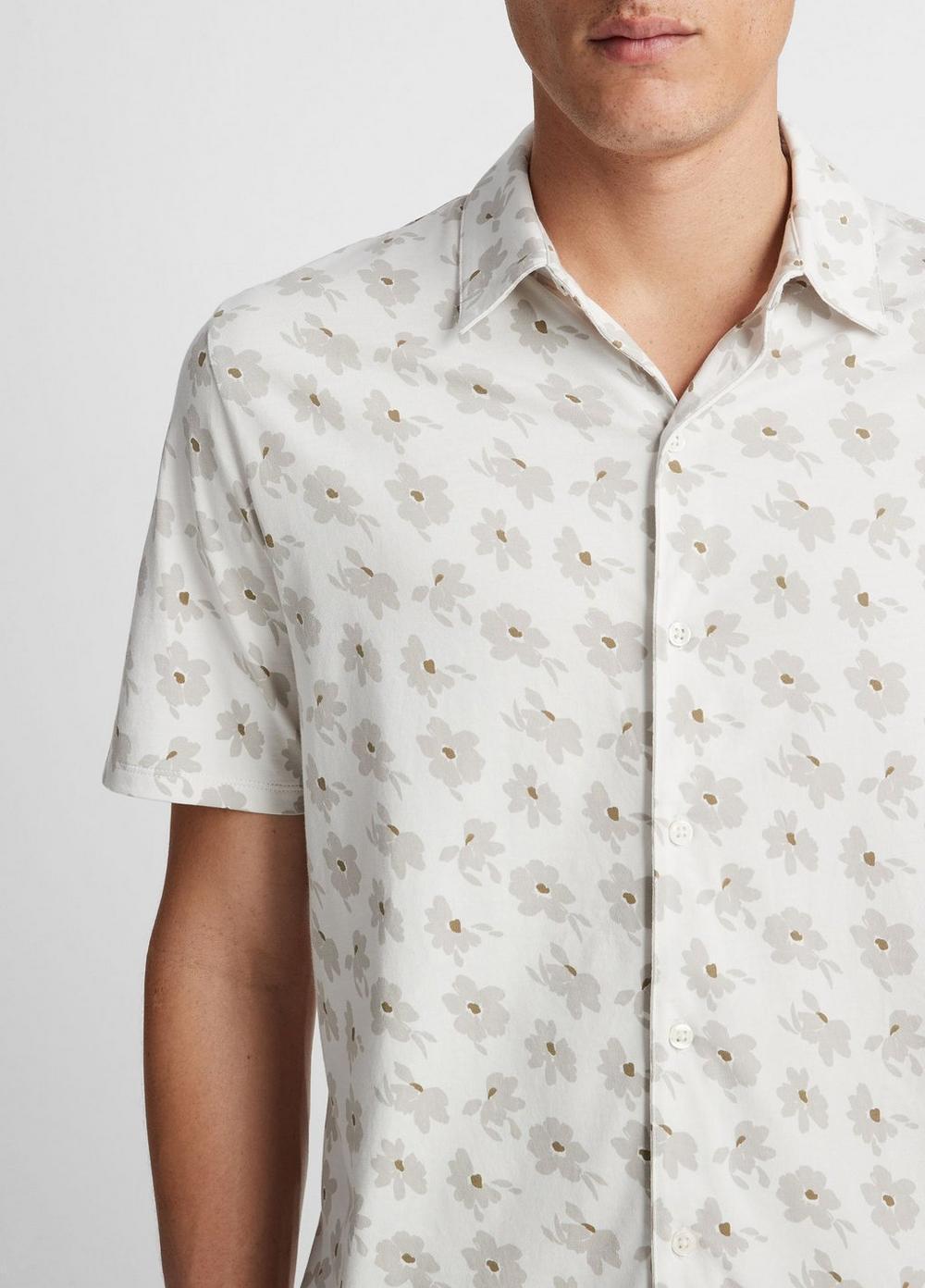 Abstract Daisies Pima Cotton Button-Front Shirt Product Image