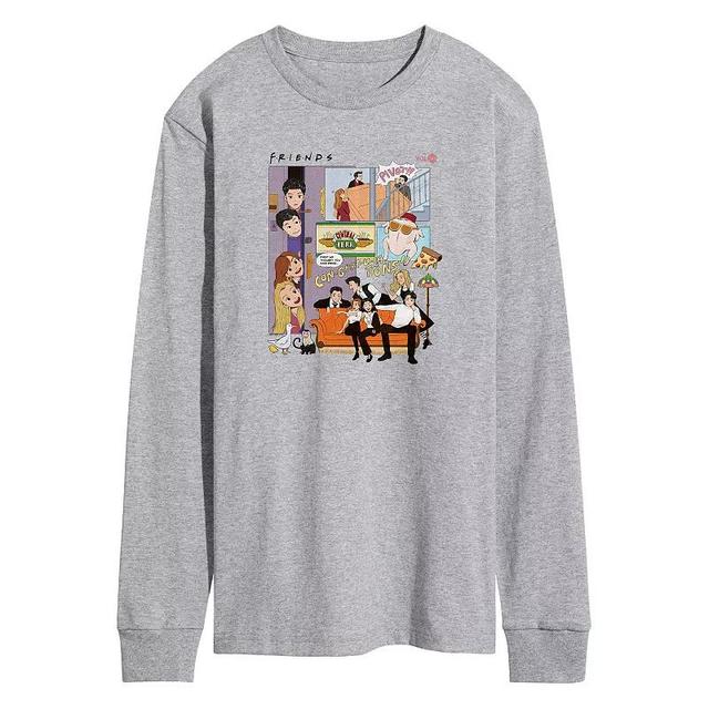 Mens Friends 30 Years Long Sleeve Graphic Tee Grey Gray Product Image