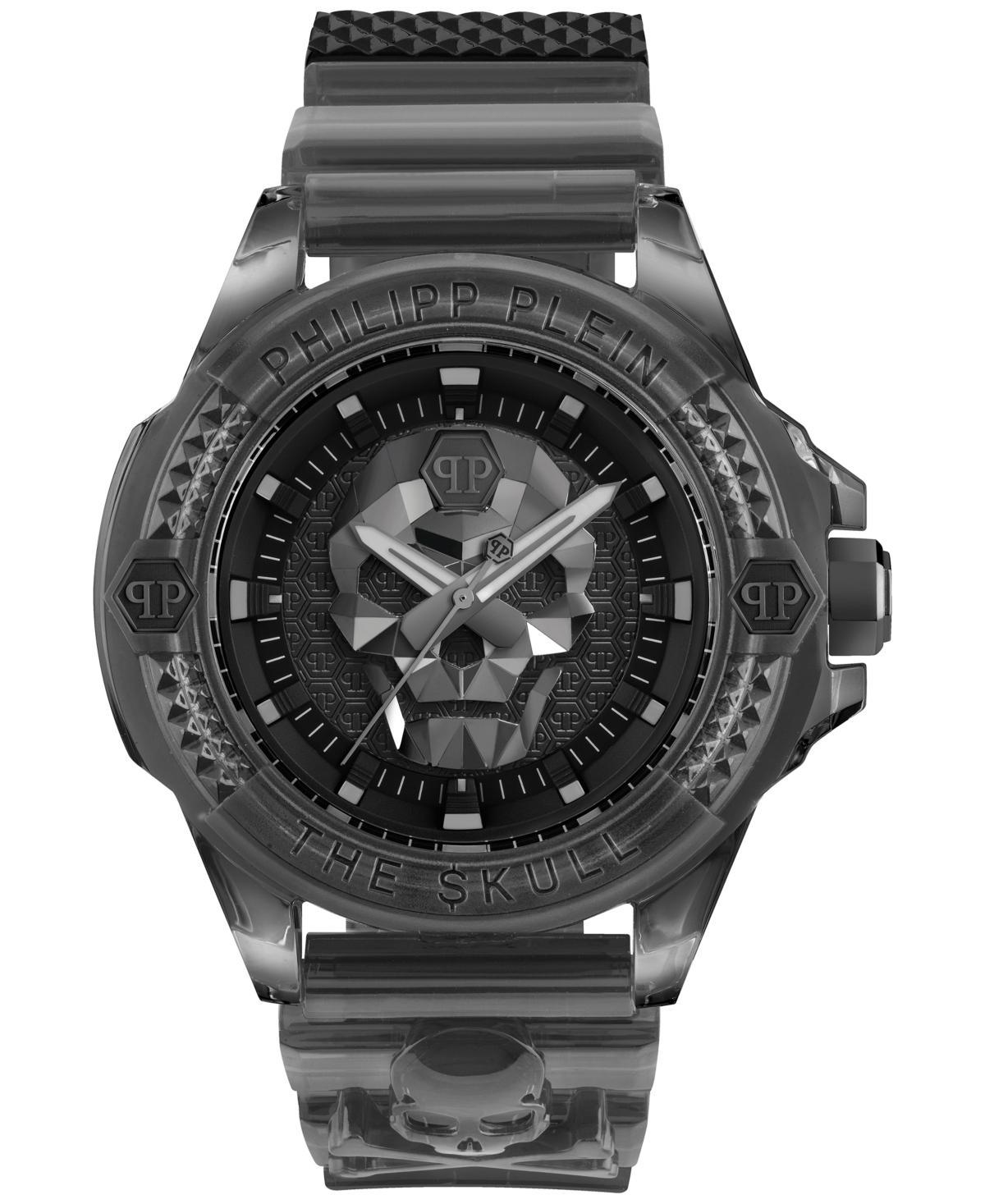 Philipp Plein Mens The $kull Transparent Silicone Strap Watch 45mm Product Image