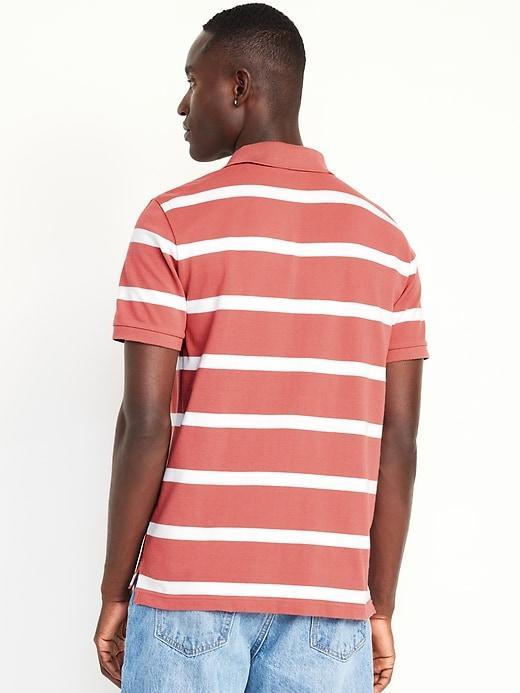 Classic Fit Striped Pique Polo Product Image