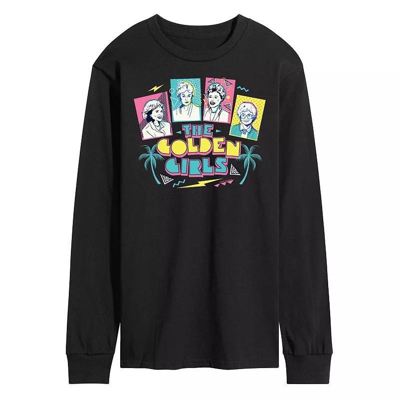 Mens Golden Girls Retro Long Sleeve Tee Black Product Image