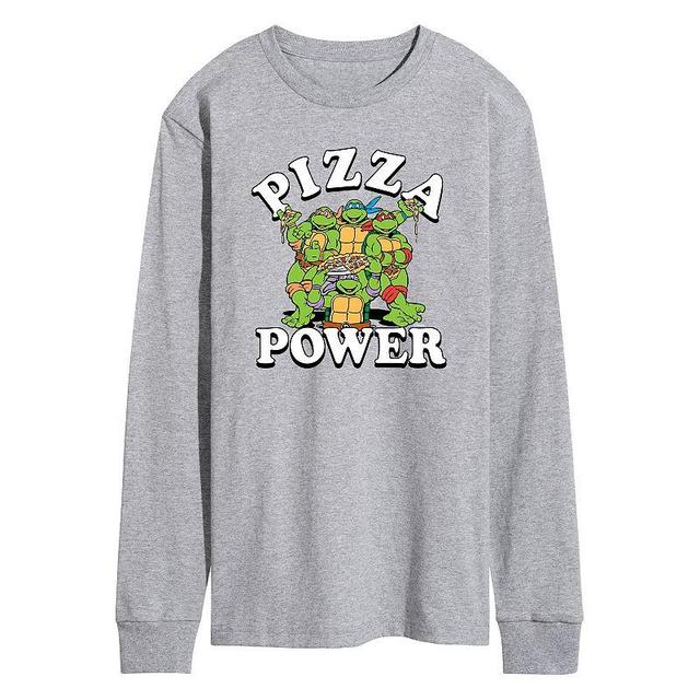 Mens Teenage Mutant Ninja Turtles Pizza Power Tee Grey Product Image