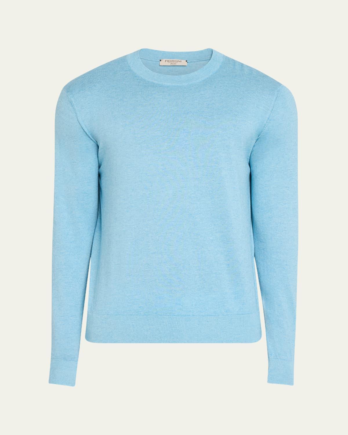 Mens Cashmere Cotton Crewneck Sweater Product Image