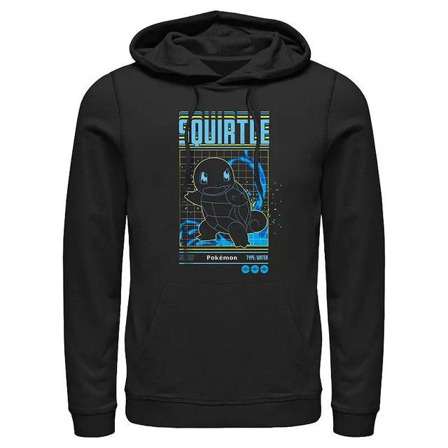 Mens Pokemon Squirtle Grid Background Graphic Hoodie Product Image